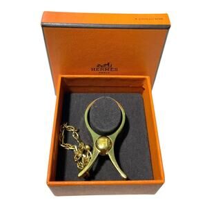 Hermès Hermes Gold Filou Glove Holder Golden W/Box